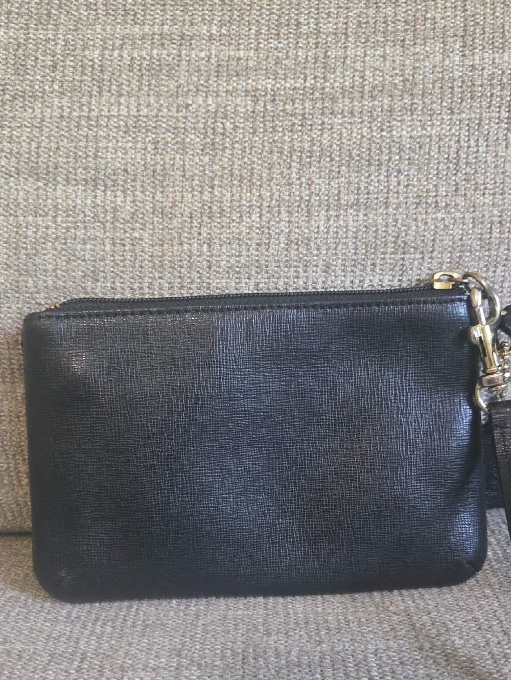 COACH Black Leather Wristlet Pouch - Picture 4 of 6